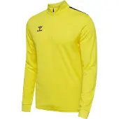 Hummel Sportsweatshirt 'AUTHENTIC' citroengeel / zwart / wit