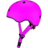 Globber Kinderhelm - Go Up - Roze - Verstelbaar 45-51cm - Met verlichting - Sterke Polycarbonaat Buitenschaal