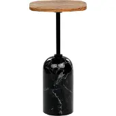 Beliani OASIS - Bijzettafel - Zwart/Bruin - Hout