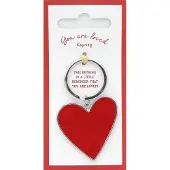 Something Different - You Are Loved Heart Sleutelhanger - Rood