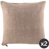 Tiseco - Kussen ARTEM (gevuld) - SET/2 - 45x45 cm, taupe