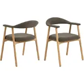 Molecule Addi Eetkamerstoel Met Armleuning Stof Taupe