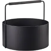 Blomus - Ashi Brandhout Mand L Zwart Eik