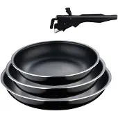 San Ignacio Pannenset Click & Cook Zwart Aluminium (3 Onderdelen)
