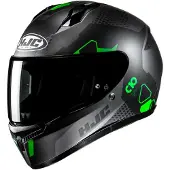 HJC C10 Aspa Zwart Grijs Groen Integraalhelm Maat L