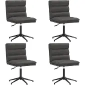 vidaXL Eetkamerstoelen 4 st kunstleer zwart