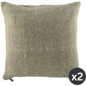 Tiseco - Kussen ARTEM (gevuld) - SET/2 - 45x45 cm, groen