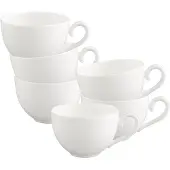 Villeroy & Boch Kaffeetassen White Pearl 120 ml Set van 6