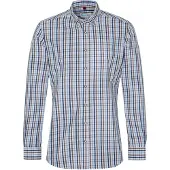 Spieth & Wensky Klederdracht overhemd 'TG-Falkmar' blauw / bruin / wit