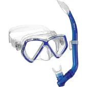 Mares Aquazone Pirate With Mesh Bag Junior Snorkeling Set Transparant,Blauw Kinderen