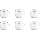 Medard de Noblat - Yaka Black - Koffie & Theekop 20 cl - 6 delig - Stoneware