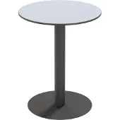 Paper Flow buitentafel Cross, rond, plaatvoet, Ø 600 x H 750 mm, grijs/matzwart