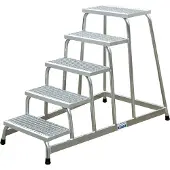 Krause Montageopstapje, met aluminium roostertreden, 5 treden