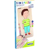Beleduc 5 In 1 Male Anatomy Puzzle 29 Pieces Veelkleurig Kinderen