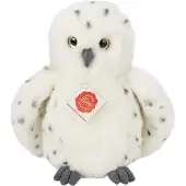 Teddy HERMANN® Knuffeldier Sneeuwuil - zachte pluche stof - premium knuffels - wit - 21 cm - Vogels/uilen