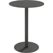 Meet by Paperflow buitentafel Cross, rond, schijfvoet, ⌀ 800 x H 1100 mm, zwart/matzwart