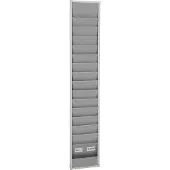 Eichner werkplaatsplanner, 1-baans, 15 rails, voor maximaal 15 A4 orderverzameltassen, B 315 x H 1757 mm, kunststof, grijs