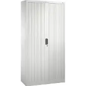 C+P Omnispace rolluikkast, 5 OH, afsluitbaar, B 1000 x D 420 x H 1980 mm, staal/kunststof, verkeerswit