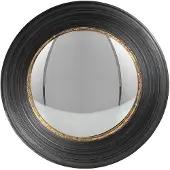 Clayre & Eef Spiegel Ø 34 cm kunstleer rond grote spiegel