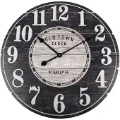 Clayre & Eef Wandklok Ø 59x5 cm hout old town muurklok