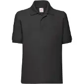 Fruit Of The Loom Kinder/Kinder 65/35 Poloshirt (Zwart)