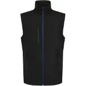 Regatta Heren Navigate Softshell 2-laags bodywarmer (Zwart/Nieuw Royal)