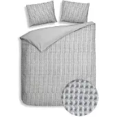 Heckett & Lane Vafala Dekbedovertrek Melange-Grey Percal-260 x 200 / 220 cm | Extra Breed