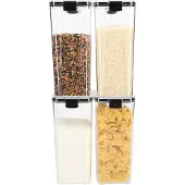 Krumble Voorraadpotten set van 4 - Met deksel - Kunststof - 1800 ml