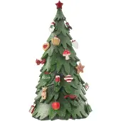 J-Line kerstboom ornamenten resine mix large 33.5x21x63cm