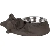 Clayre & Eef Voerbak kat kat 325 ml metaal