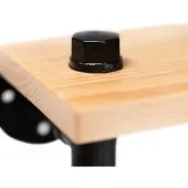 QUVIO Wc rolhouder met plank - Staal en hout