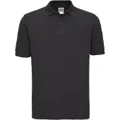 Russell Heren Klassiek Katoenen Polo Shirt (Zwart)