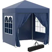 4Goodz Outsunny partytent paviljoen 2x2 m opvouwbaar met 4 zijwanden en rits -