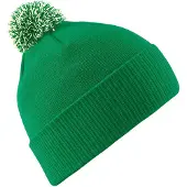 Beechfield Volwassenen Unisex Snowstar Beanie (Kelly Groen/Wit)