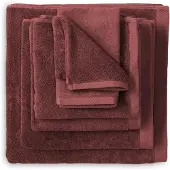 Heckett & Lane 3 stuks premium washand 16 x 21 cm spicy red