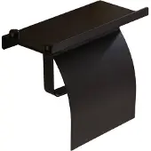 QUVIO Toiletrolhouder met telefoonplankje - 9,5 x 18 x 14 cm (lxbxh)