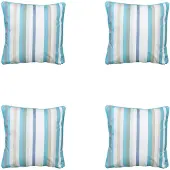 Madison sierkussen righe azure ca. set van 4
