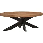 LivingFurn salontafel sturdy ovaal 70x130x45cm mangohout