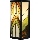 Clayre & Eef Wandlamp Tiffany, 14x16x40 cm, beige glas