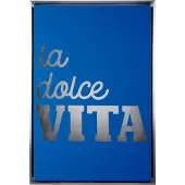 Present Time wall art la dolce vita medium dark blue & silver