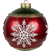 Clayre & Eef Grote kerstbal kerst decoratie Ø 39x44 cm kunststof
