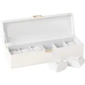 J-Line horlogedoos 6 compartimenten kunstleder 34x10.5x10cm