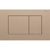 Geberit Sigma40 bedieningsplaat - 2-toets spoeling - extra dun - vierkante knoppen - RVS - geborsteld roodgoud 115.629.QB.1