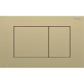 Geberit Sigma40 bedieningsplaat - 2-toets spoeling - extra dun - vierkante knoppen - RVS - geborsteld messing (goud) 115.629.QF.1