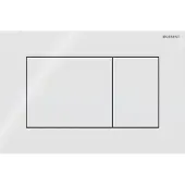 Geberit drukplaat sigma 01, 2-toets square kunststof wit