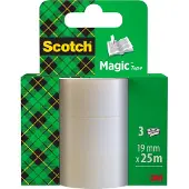 Scotch Magic Tape, Navullingen, 19 mm x 25 m, 3 Rollen/Kaart