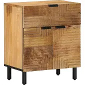 vidaXL Nachtkastje 50x33x60 cm massief mangohout bruin