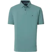 Casa Moda polo normale fit groen effen katoen 2-knoops