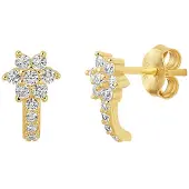 The Jewelry Collection Zilver Verguld Oorknoppen zirkonia 2101447