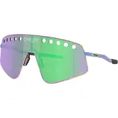 Oakley - Zonnebrillen - Sutro TI Sweep Polished Oil Slick Prizm Road Jade voor Unisex van Titane - Paars